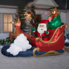 9.5 Foot Animated Santa Sleigh On A Cloud Scene Christmas Inflatable